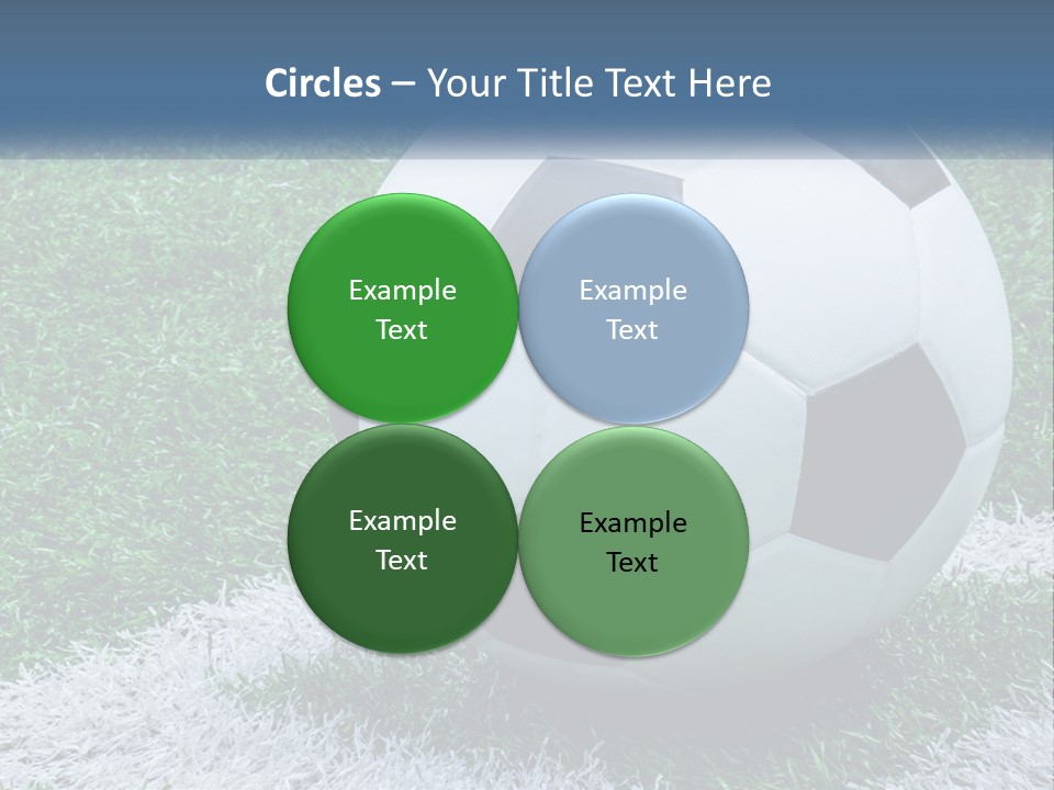 A Soccer Ball Sitting On Top Of A Lush Green Field PowerPoint Template