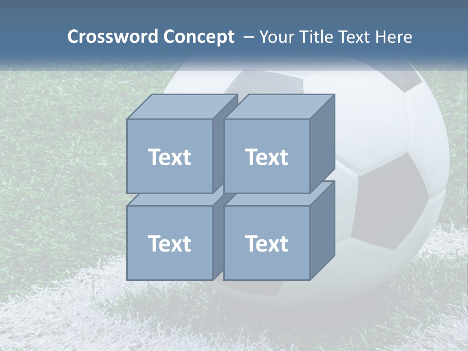 A Soccer Ball Sitting On Top Of A Lush Green Field PowerPoint Template