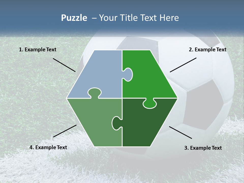 A Soccer Ball Sitting On Top Of A Lush Green Field PowerPoint Template
