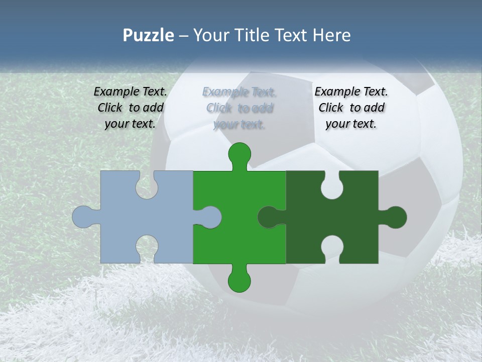 A Soccer Ball Sitting On Top Of A Lush Green Field PowerPoint Template