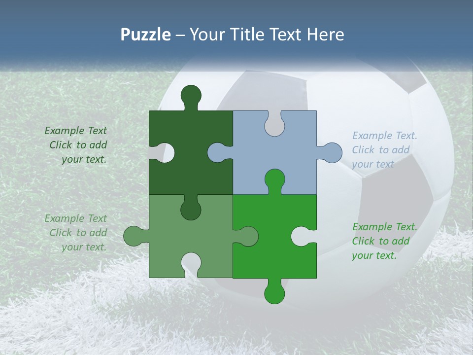 A Soccer Ball Sitting On Top Of A Lush Green Field PowerPoint Template