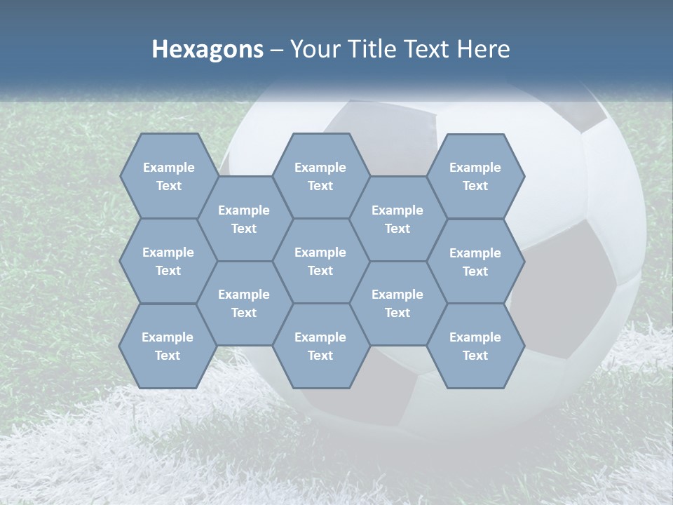 A Soccer Ball Sitting On Top Of A Lush Green Field PowerPoint Template