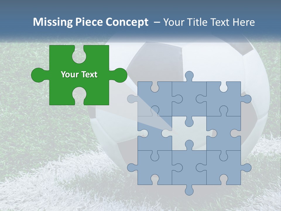 A Soccer Ball Sitting On Top Of A Lush Green Field PowerPoint Template