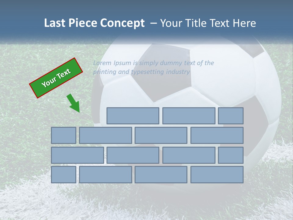 A Soccer Ball Sitting On Top Of A Lush Green Field PowerPoint Template