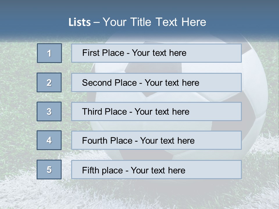A Soccer Ball Sitting On Top Of A Lush Green Field PowerPoint Template