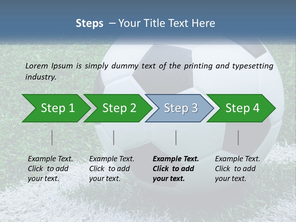 A Soccer Ball Sitting On Top Of A Lush Green Field PowerPoint Template