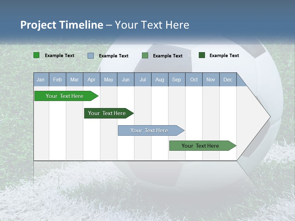 A Soccer Ball Sitting On Top Of A Lush Green Field PowerPoint Template