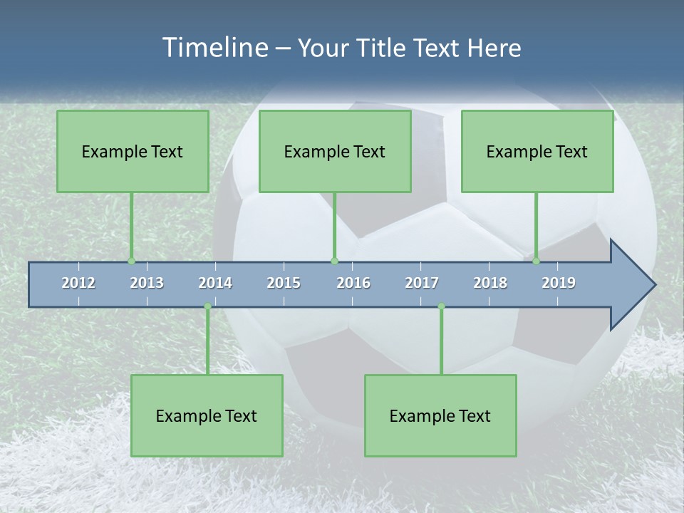 A Soccer Ball Sitting On Top Of A Lush Green Field PowerPoint Template