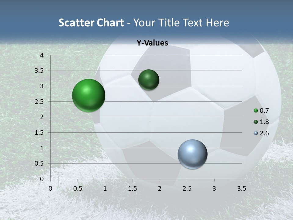 A Soccer Ball Sitting On Top Of A Lush Green Field PowerPoint Template