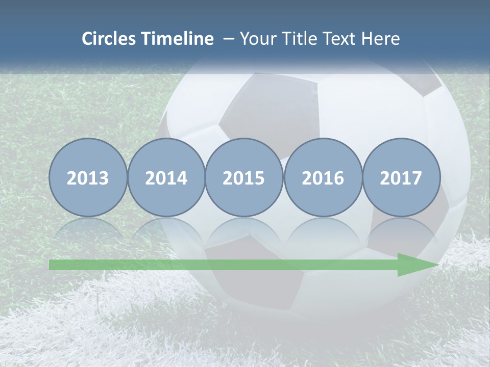 A Soccer Ball Sitting On Top Of A Lush Green Field PowerPoint Template