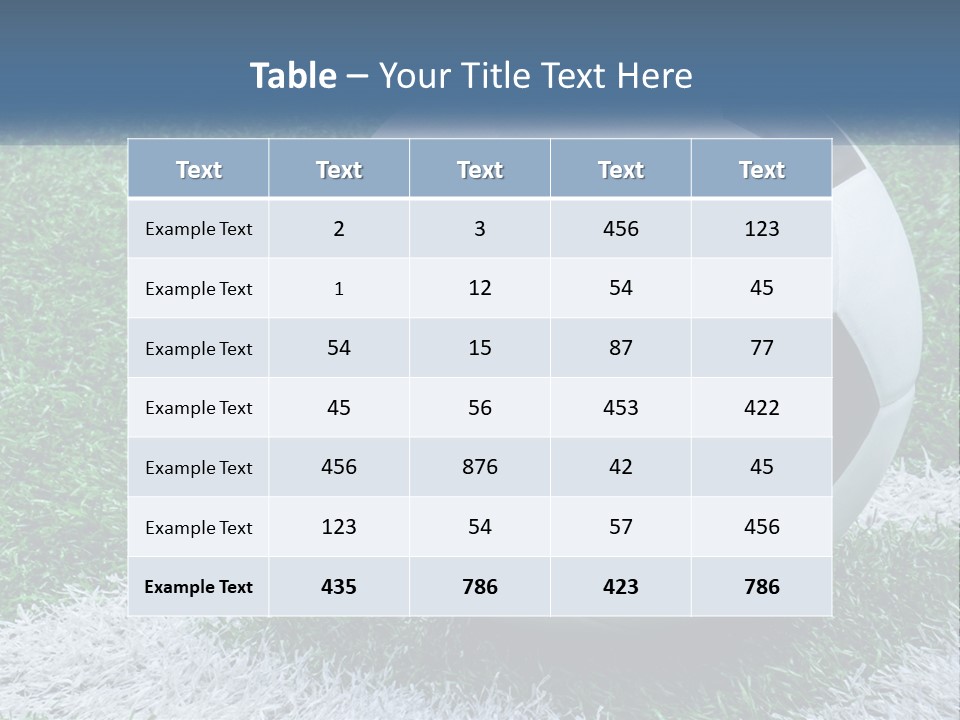 A Soccer Ball Sitting On Top Of A Lush Green Field PowerPoint Template