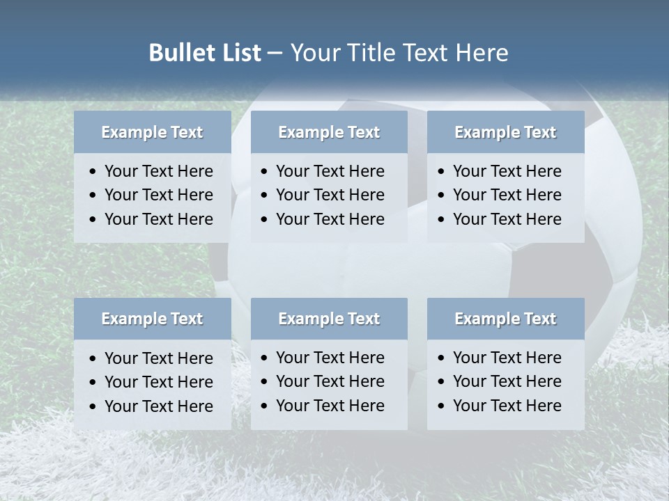 A Soccer Ball Sitting On Top Of A Lush Green Field PowerPoint Template