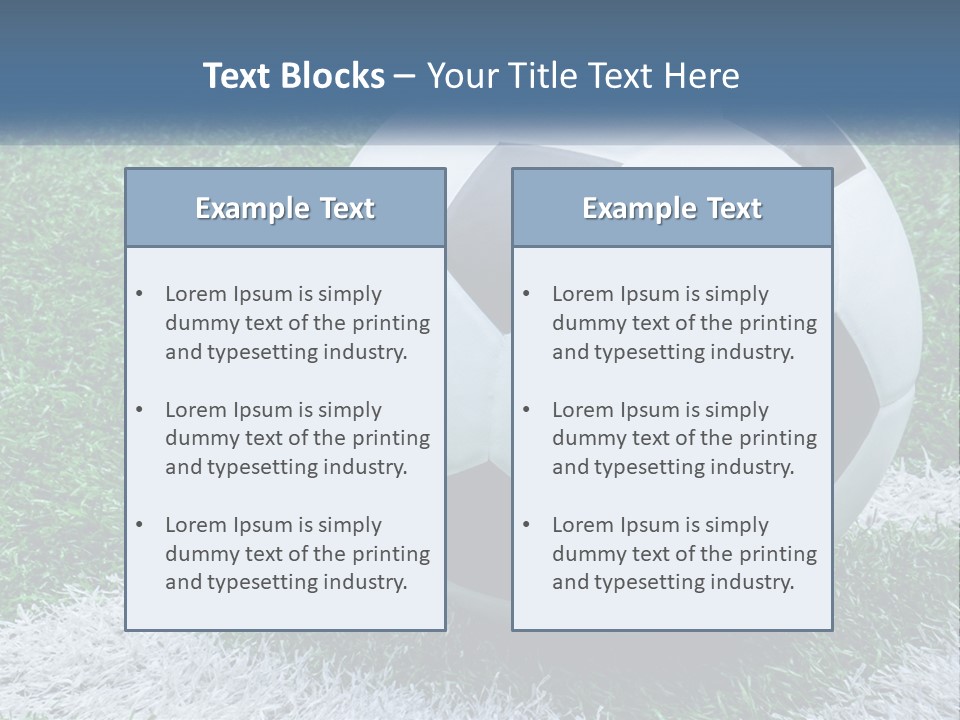 A Soccer Ball Sitting On Top Of A Lush Green Field PowerPoint Template