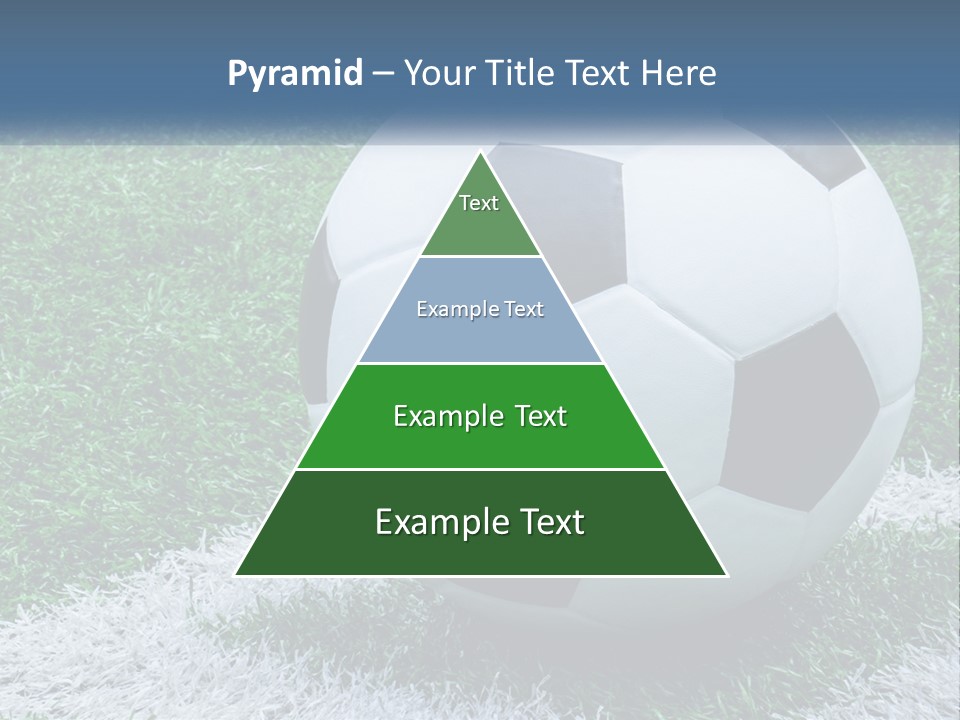 A Soccer Ball Sitting On Top Of A Lush Green Field PowerPoint Template