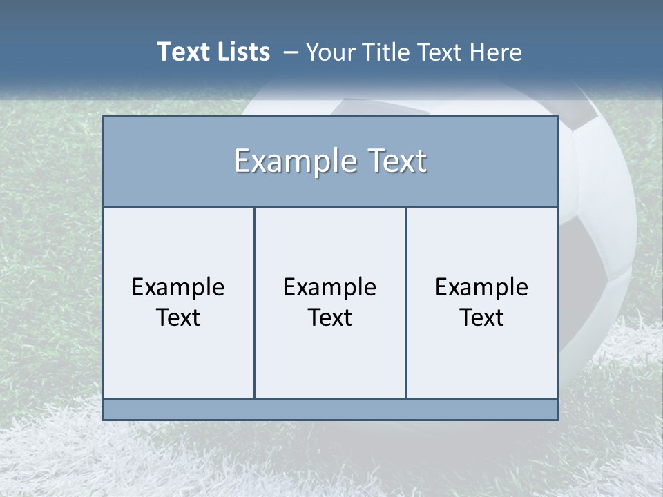 A Soccer Ball Sitting On Top Of A Lush Green Field PowerPoint Template