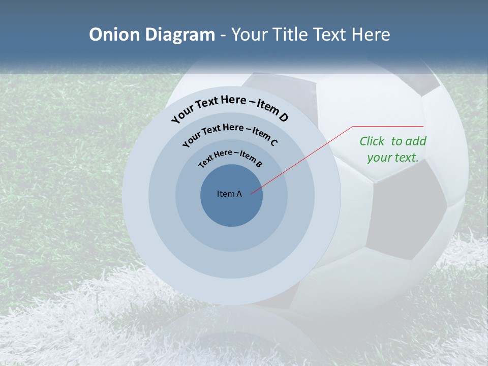 A Soccer Ball Sitting On Top Of A Lush Green Field PowerPoint Template