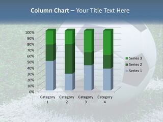 A Soccer Ball Sitting On Top Of A Lush Green Field PowerPoint Template