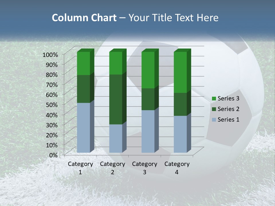 A Soccer Ball Sitting On Top Of A Lush Green Field PowerPoint Template