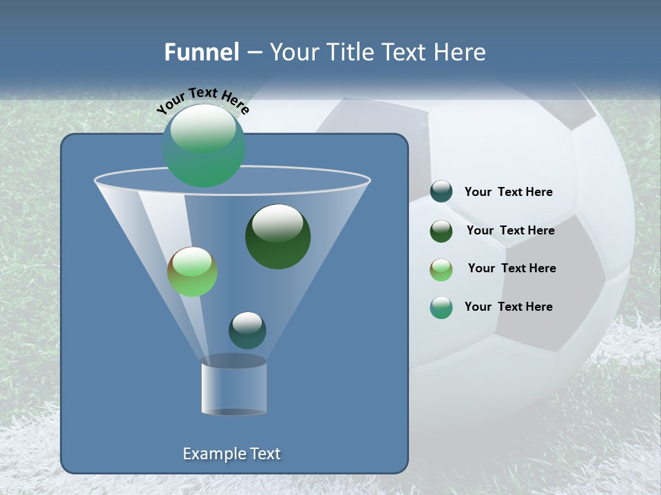 A Soccer Ball Sitting On Top Of A Lush Green Field PowerPoint Template