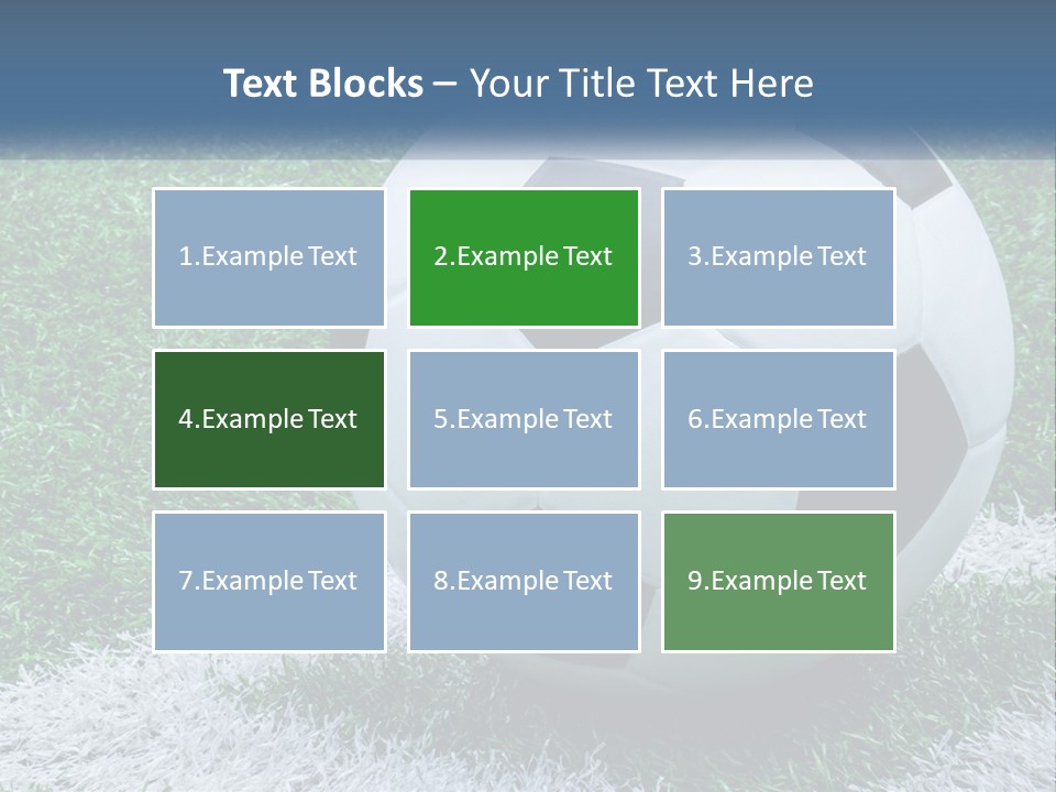 A Soccer Ball Sitting On Top Of A Lush Green Field PowerPoint Template