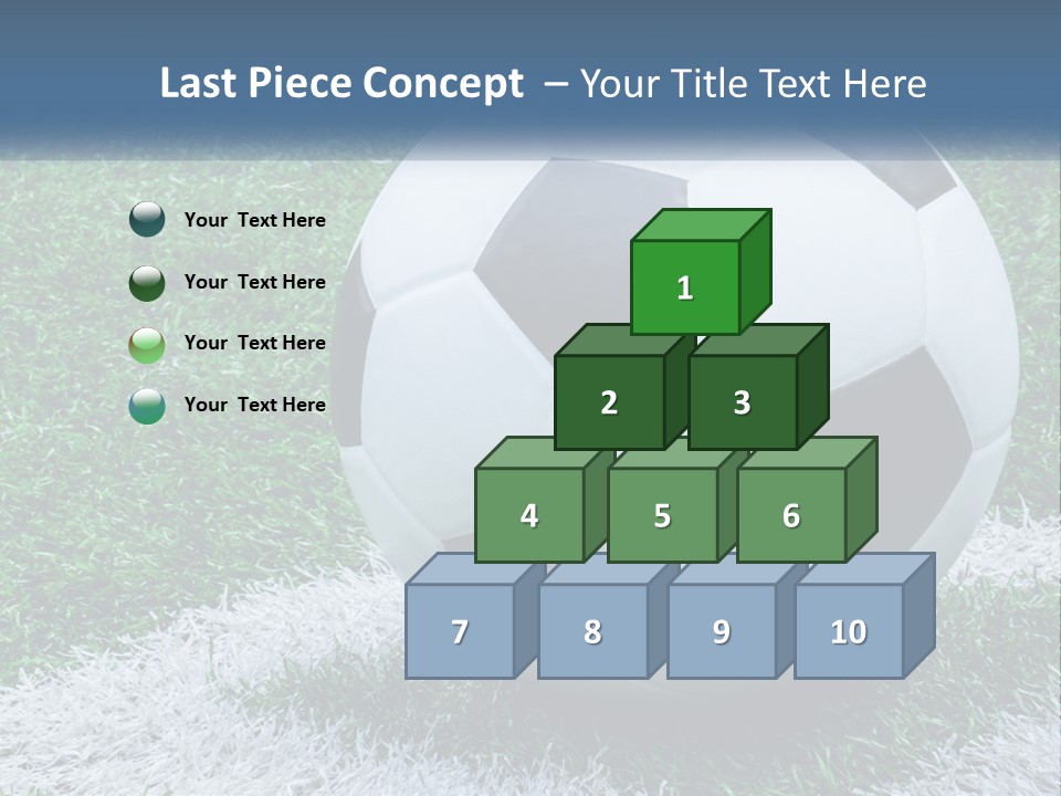 A Soccer Ball Sitting On Top Of A Lush Green Field PowerPoint Template