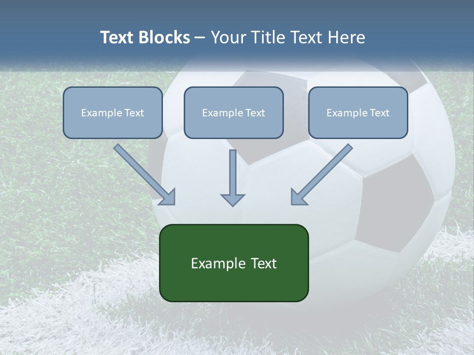 A Soccer Ball Sitting On Top Of A Lush Green Field PowerPoint Template