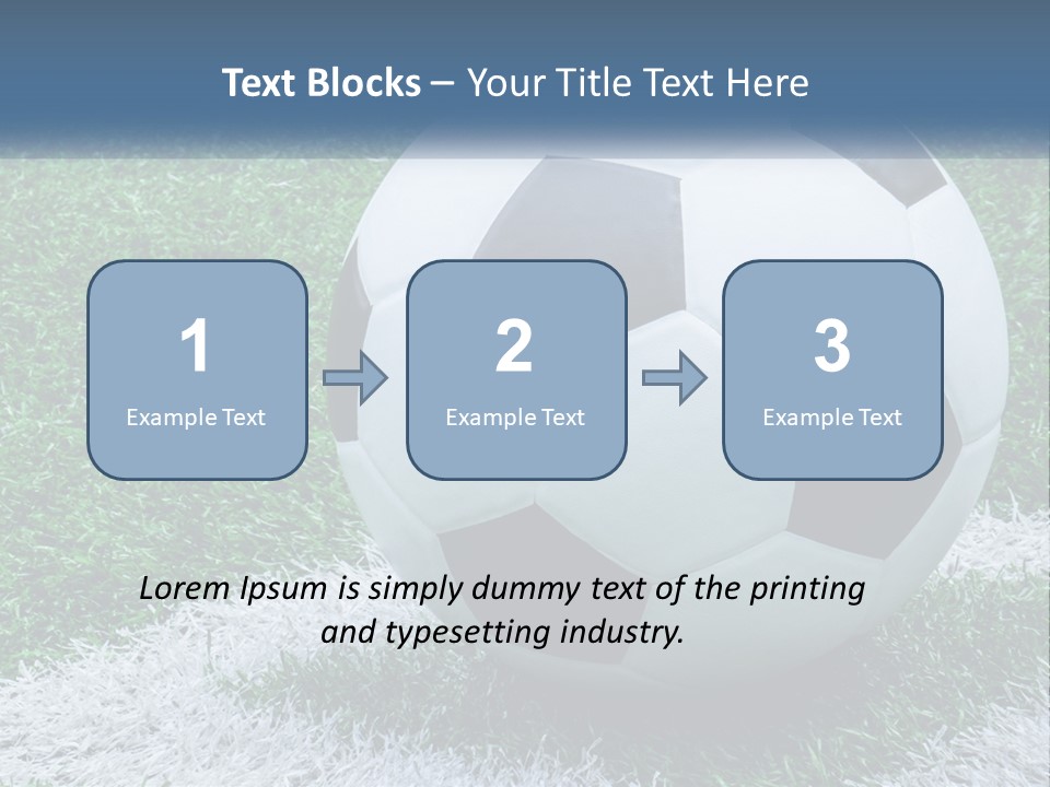 A Soccer Ball Sitting On Top Of A Lush Green Field PowerPoint Template