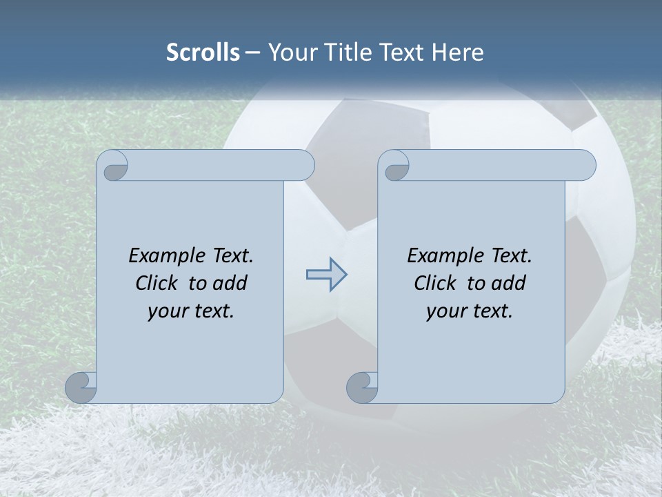 A Soccer Ball Sitting On Top Of A Lush Green Field PowerPoint Template