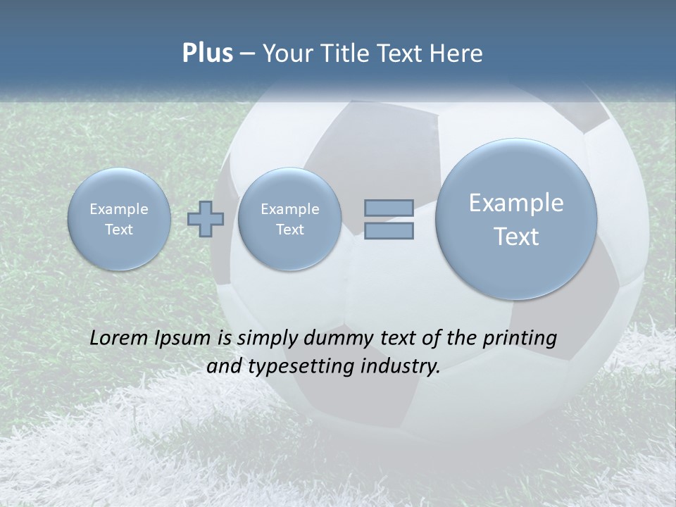 A Soccer Ball Sitting On Top Of A Lush Green Field PowerPoint Template