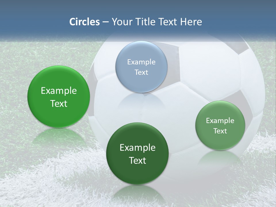 A Soccer Ball Sitting On Top Of A Lush Green Field PowerPoint Template
