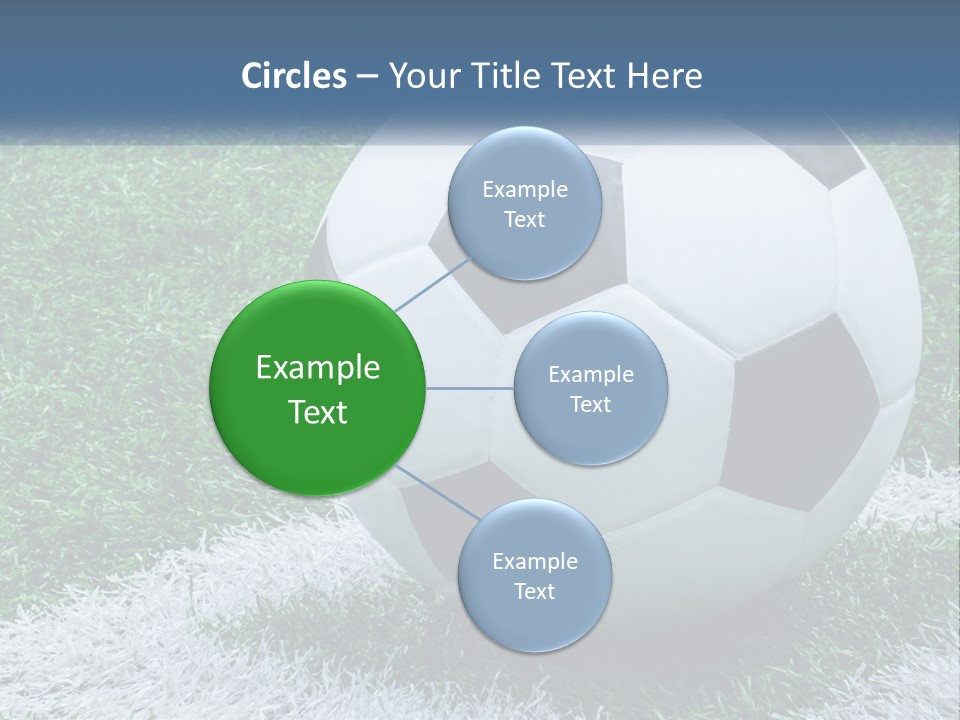 A Soccer Ball Sitting On Top Of A Lush Green Field PowerPoint Template