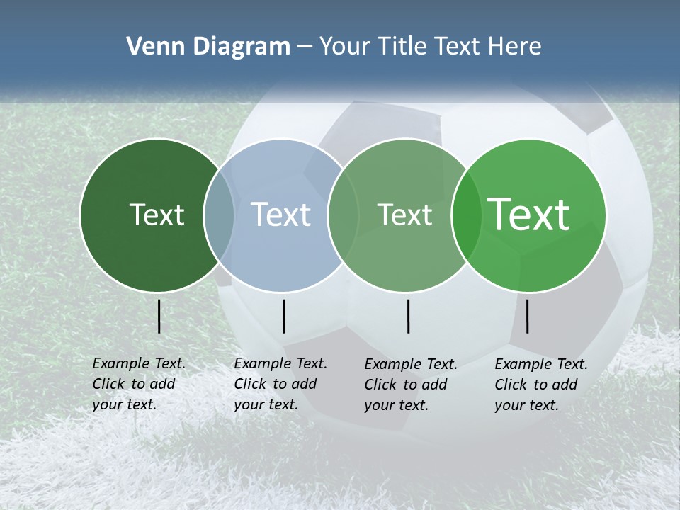 A Soccer Ball Sitting On Top Of A Lush Green Field PowerPoint Template