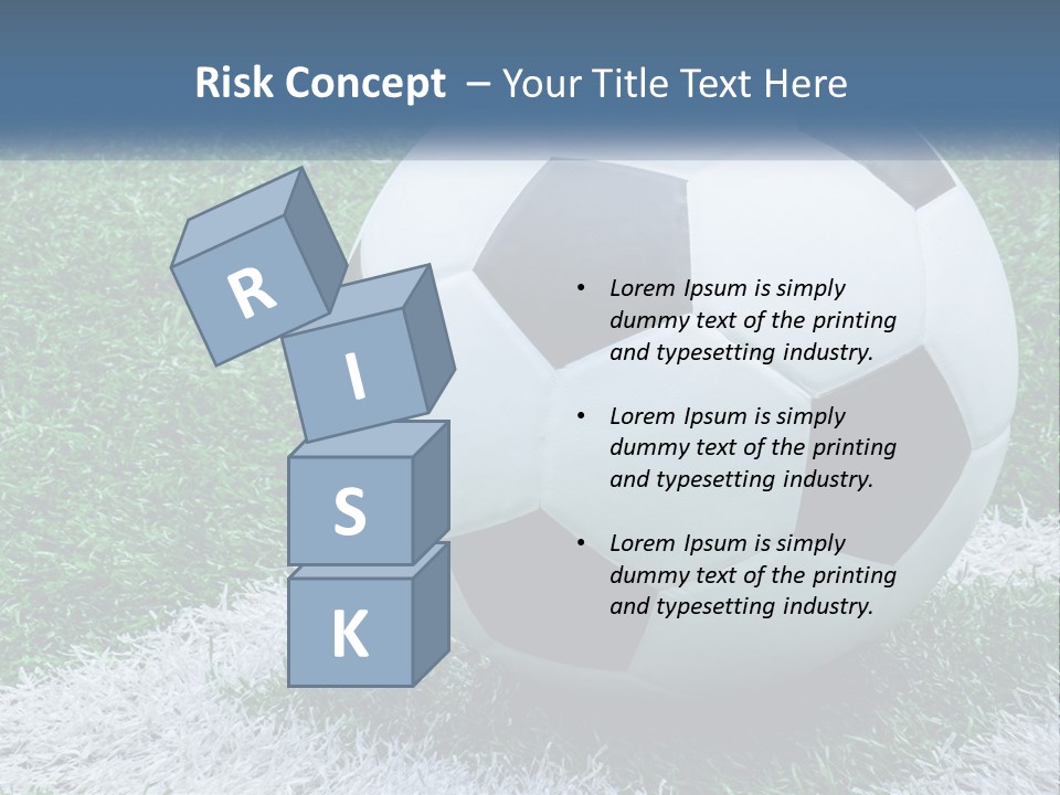 A Soccer Ball Sitting On Top Of A Lush Green Field PowerPoint Template