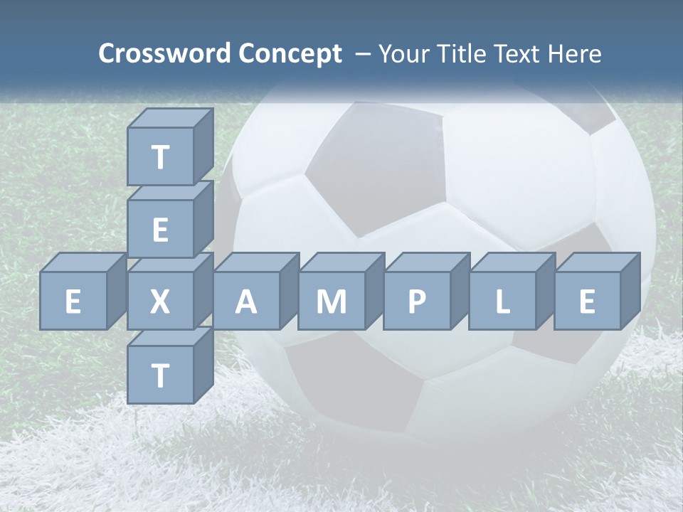 A Soccer Ball Sitting On Top Of A Lush Green Field PowerPoint Template