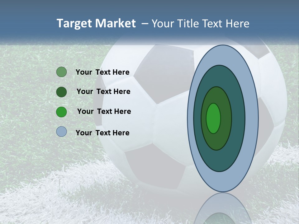A Soccer Ball Sitting On Top Of A Lush Green Field PowerPoint Template
