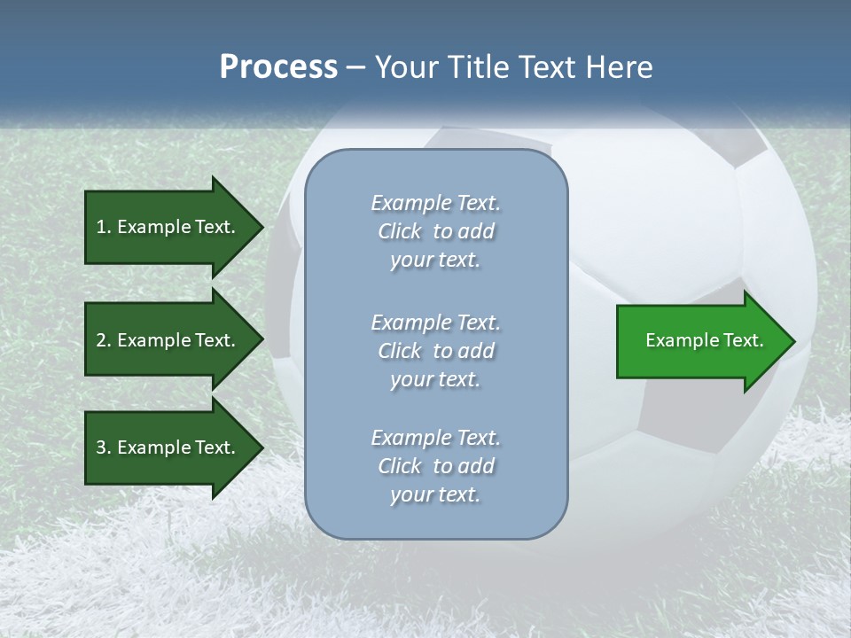 A Soccer Ball Sitting On Top Of A Lush Green Field PowerPoint Template