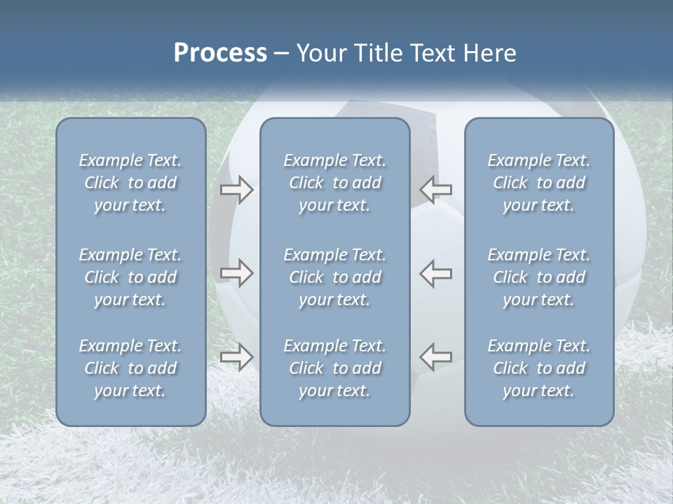 A Soccer Ball Sitting On Top Of A Lush Green Field PowerPoint Template