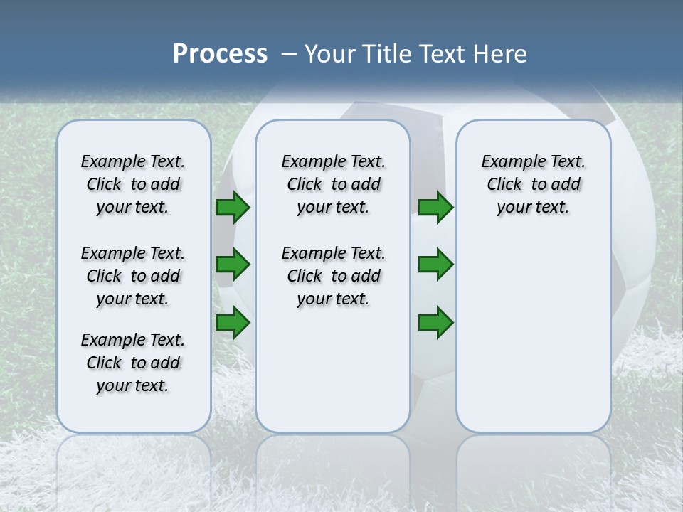 A Soccer Ball Sitting On Top Of A Lush Green Field PowerPoint Template