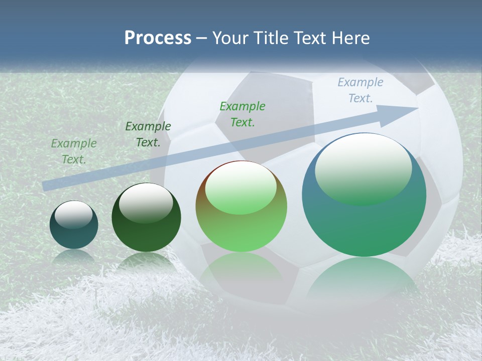 A Soccer Ball Sitting On Top Of A Lush Green Field PowerPoint Template