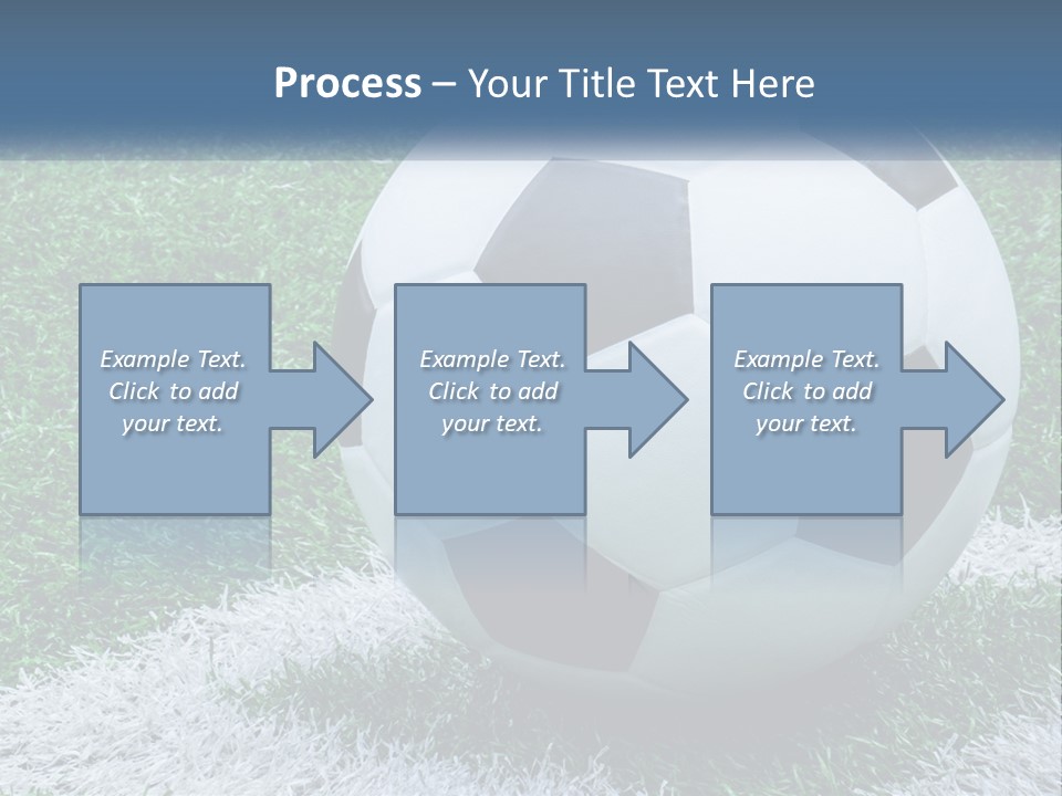 A Soccer Ball Sitting On Top Of A Lush Green Field PowerPoint Template