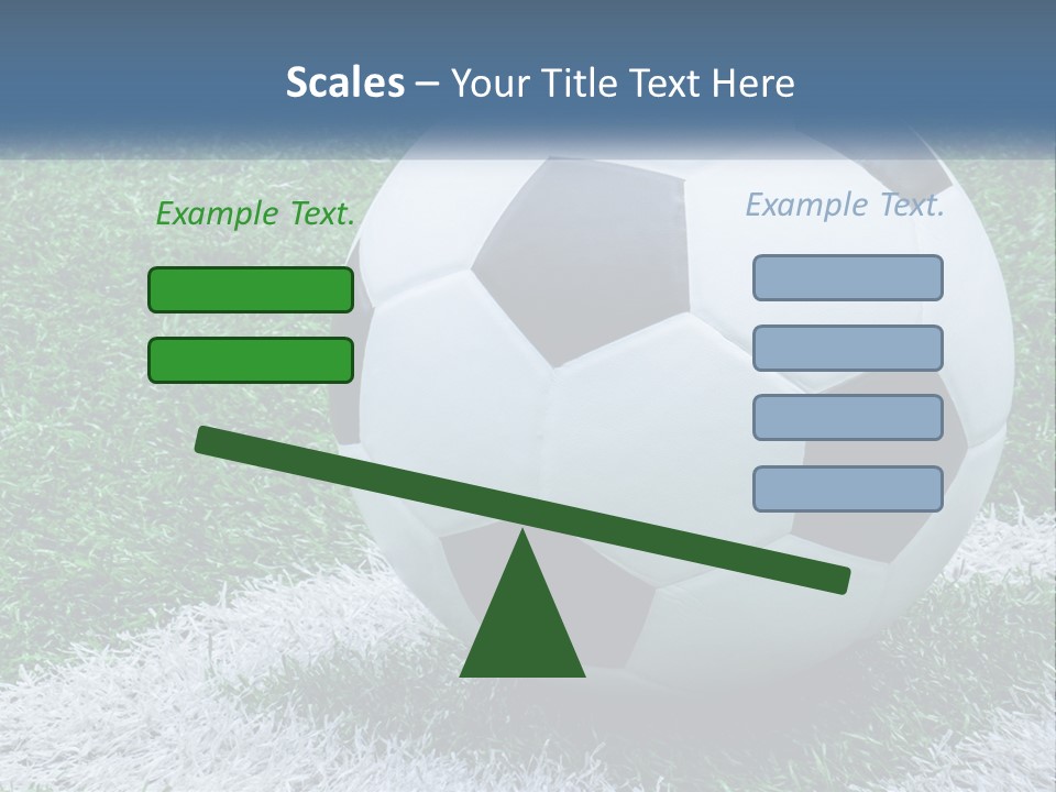 A Soccer Ball Sitting On Top Of A Lush Green Field PowerPoint Template