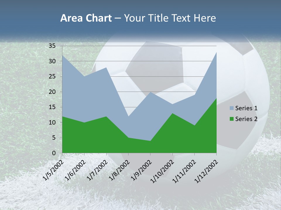 A Soccer Ball Sitting On Top Of A Lush Green Field PowerPoint Template