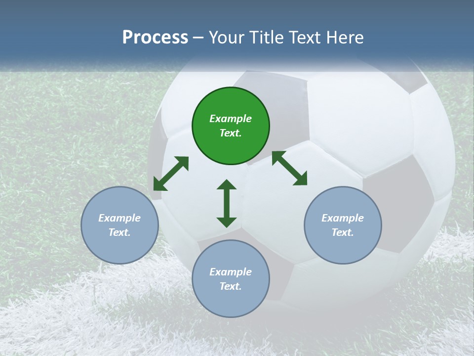 A Soccer Ball Sitting On Top Of A Lush Green Field PowerPoint Template