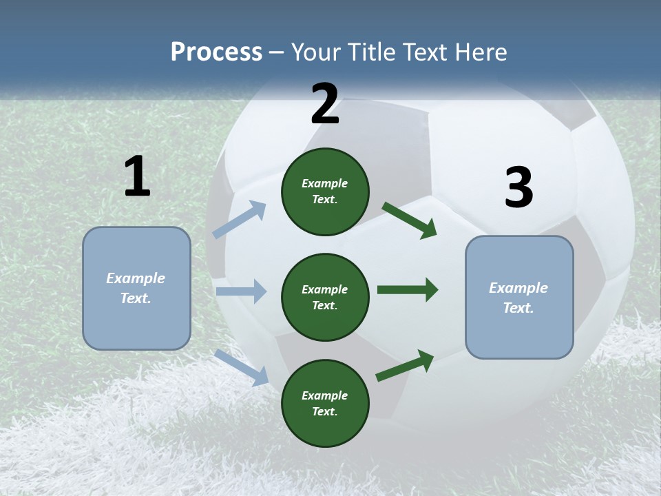 A Soccer Ball Sitting On Top Of A Lush Green Field PowerPoint Template
