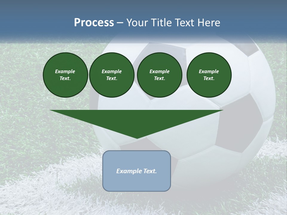 A Soccer Ball Sitting On Top Of A Lush Green Field PowerPoint Template