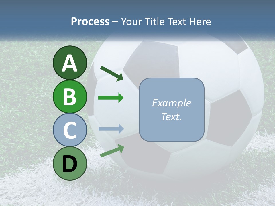 A Soccer Ball Sitting On Top Of A Lush Green Field PowerPoint Template