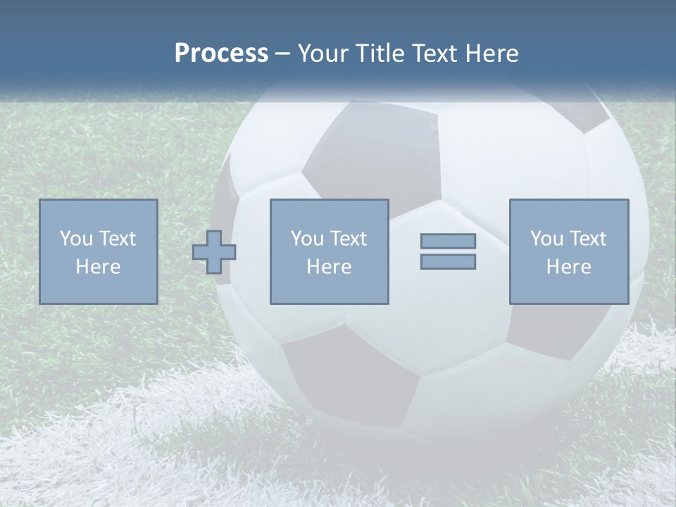 A Soccer Ball Sitting On Top Of A Lush Green Field PowerPoint Template
