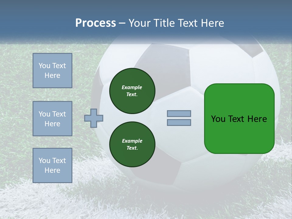 A Soccer Ball Sitting On Top Of A Lush Green Field PowerPoint Template