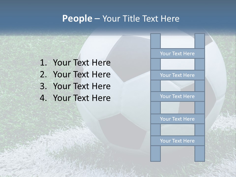 A Soccer Ball Sitting On Top Of A Lush Green Field PowerPoint Template