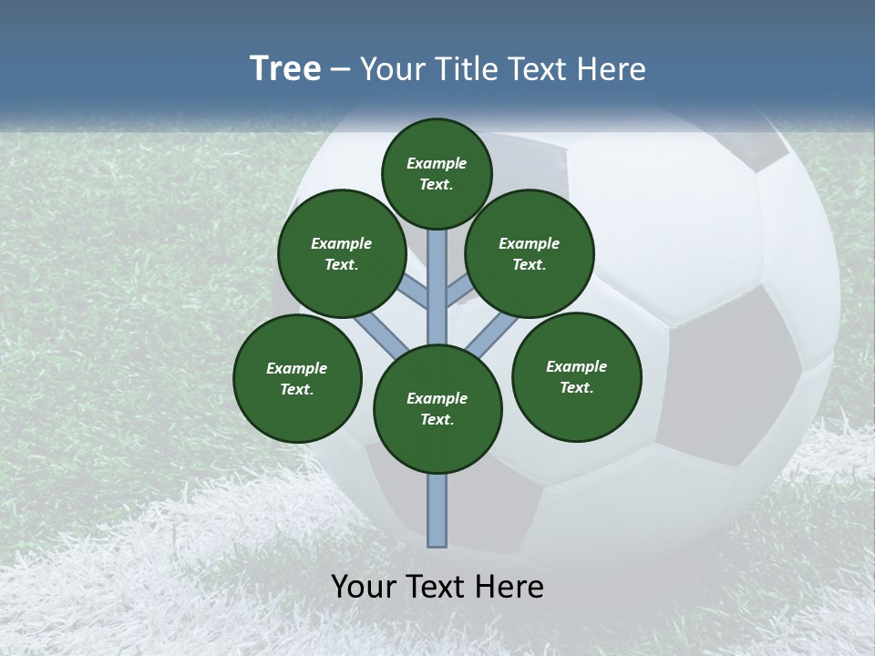 A Soccer Ball Sitting On Top Of A Lush Green Field PowerPoint Template
